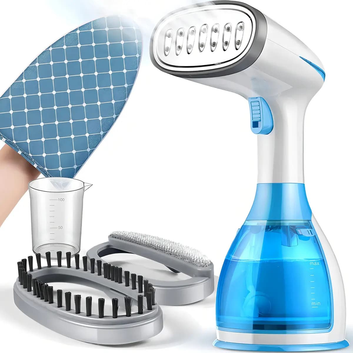 Plancha de Vapor Portátil LCAM TD-02 Easy Steam 1200W Blanco/Azul