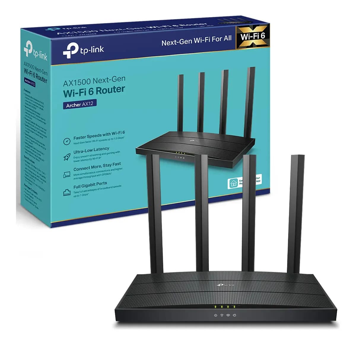 TP-Link Archer AX12 Router WiFi6 AX1500 Doble Banda