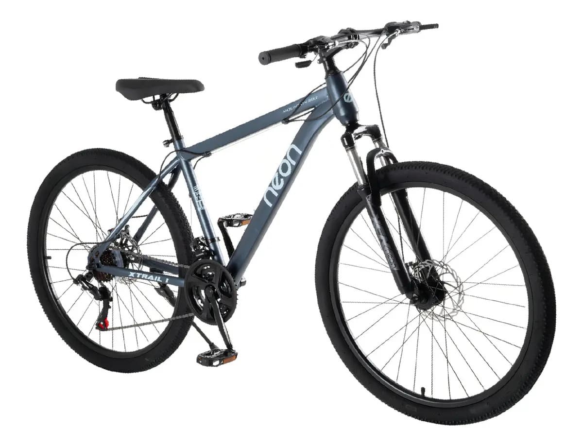 Bicicleta Montaña R26 Neon XTRAIL Freno De Disco 21 Velocidades Shimano Cuadro De Acero Horquilla De Suspensión Azul