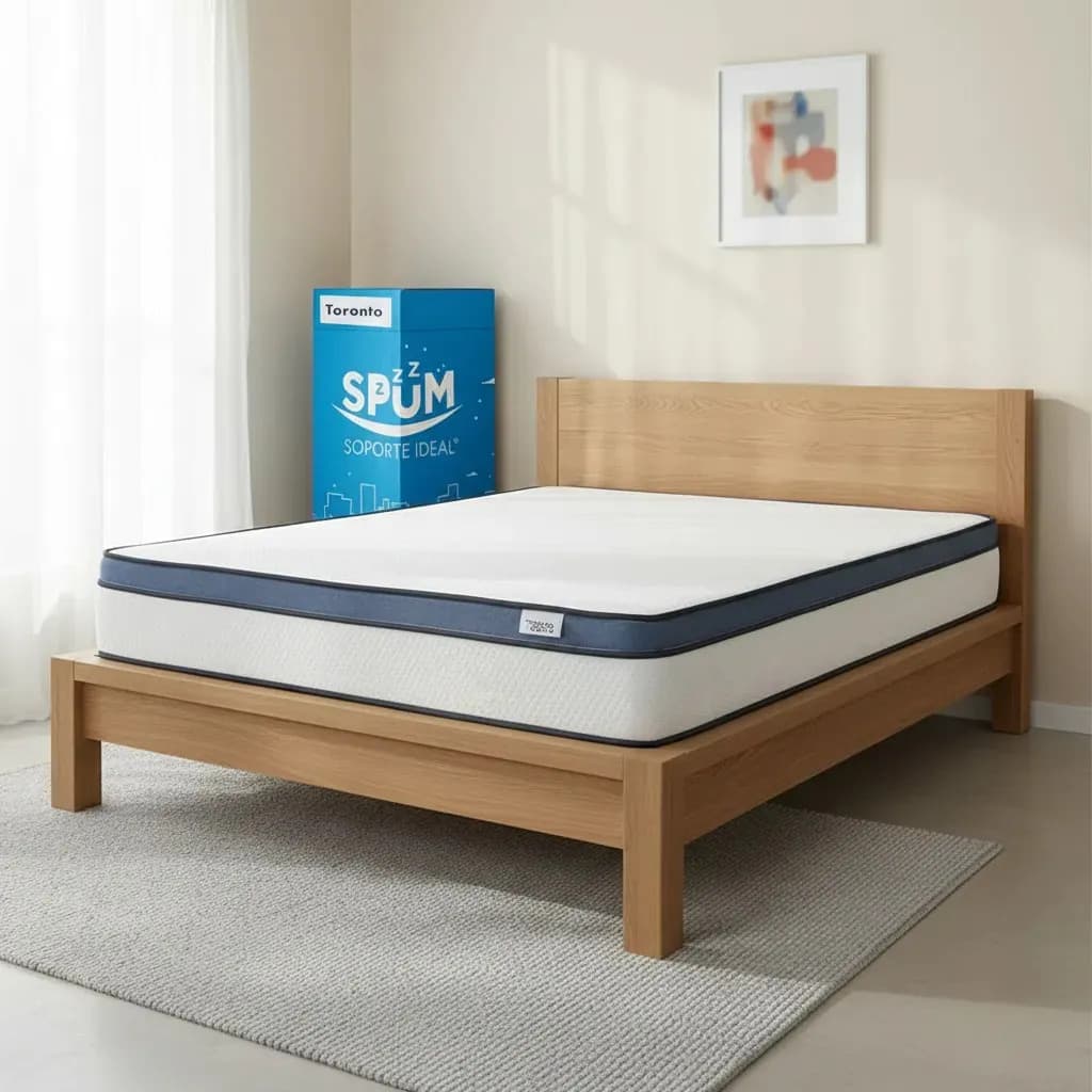 Colchón En Caja Matrimonial Dormimundo Toronto Medio 26 Cm