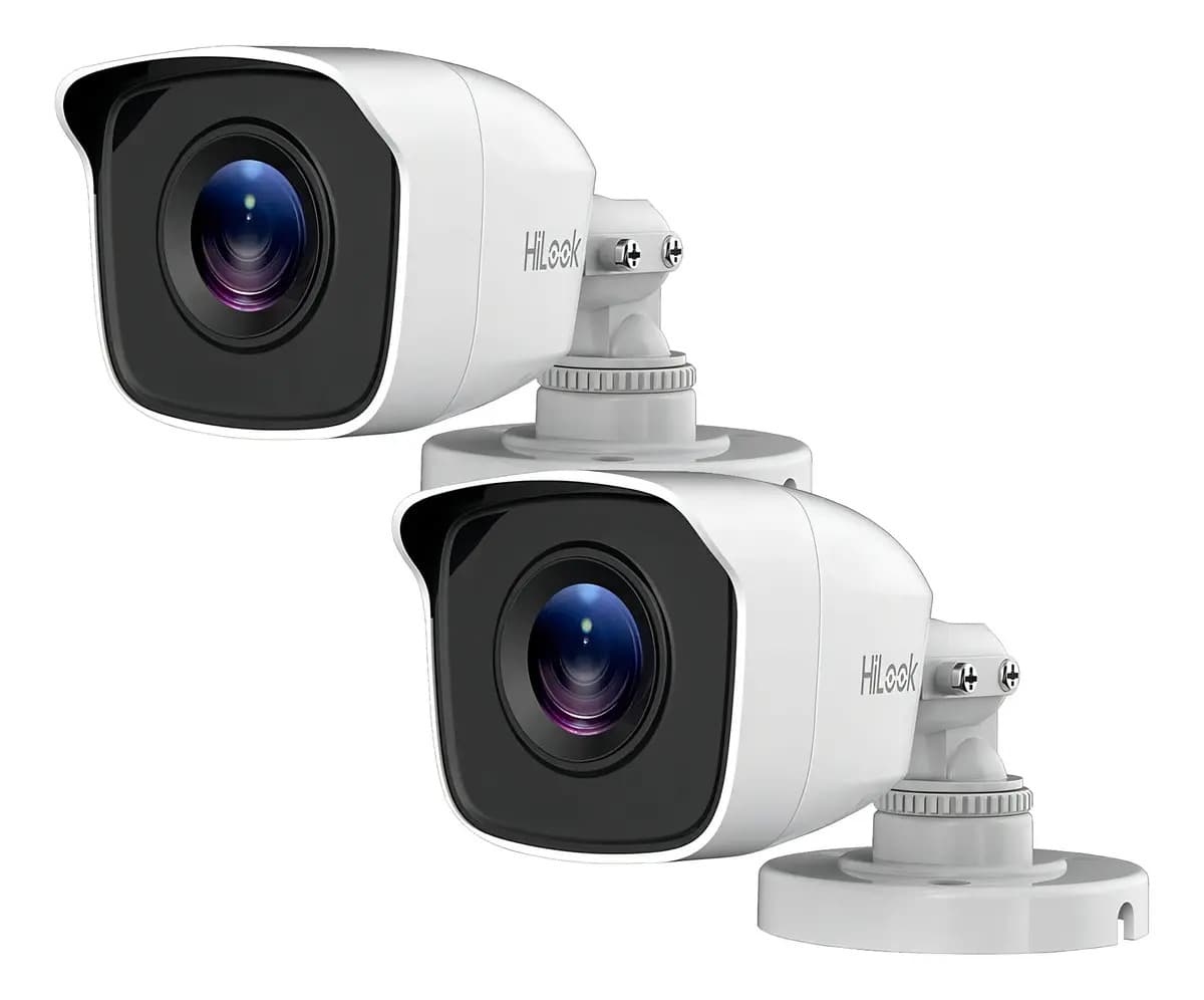 Kit 2 Cámara Hikvision Thcb120pc 2mp Lente 2.8mm Color Blanco