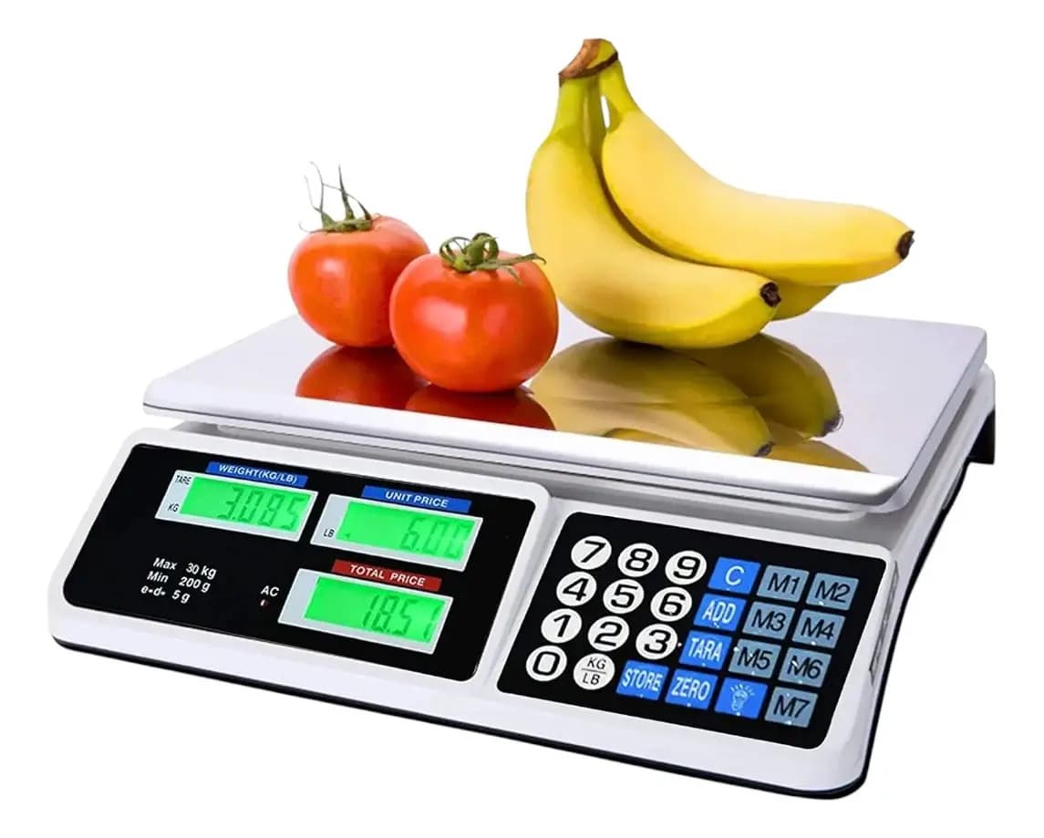 Báscula Digital Comercial Duravia de 40 kg con Pantalla para Cliente