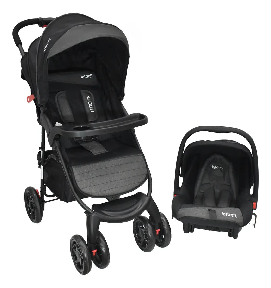 Infanti Carriola Sistema De Viaje Hiro TS Con Portabebé Color Negro