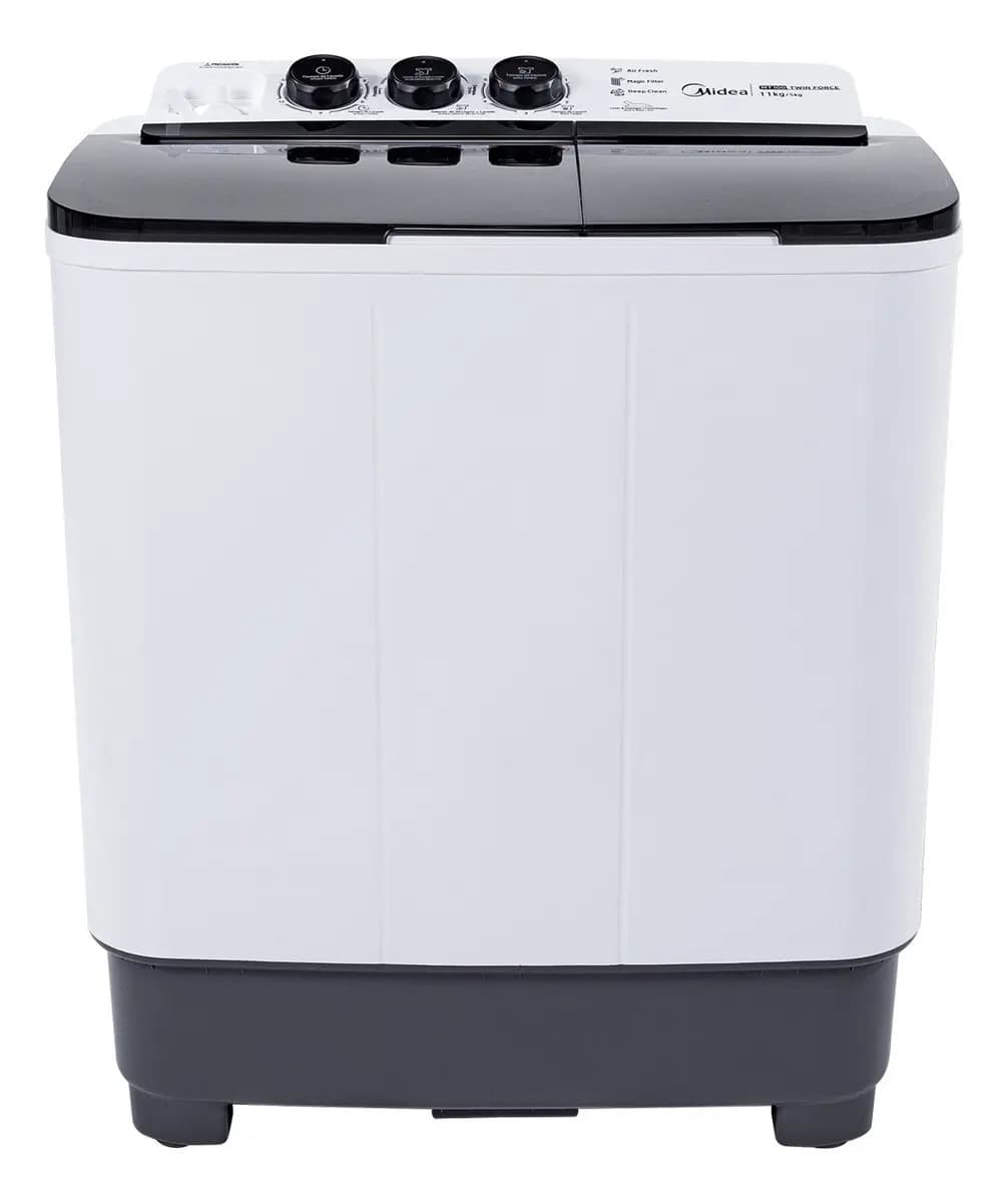 Lavadora Semiautomática Midea Doble Tina 11 Kg Twin Force Pulsator Color Blanco