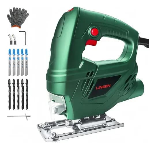 Sierra Caladora Eléctrica HIRLAN 980W 6 Velocidades Corte Preciso Madera Aluminio