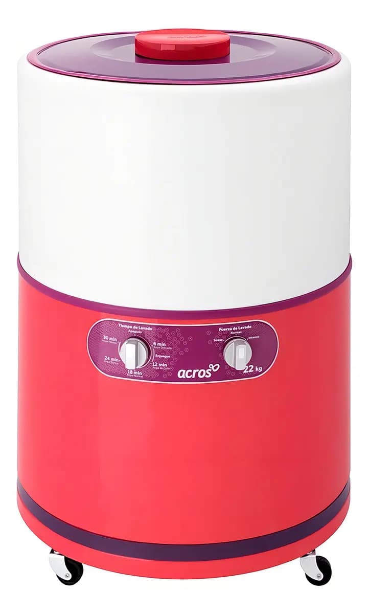 Lavadora semi-automática Acros hasta 22kg color coral