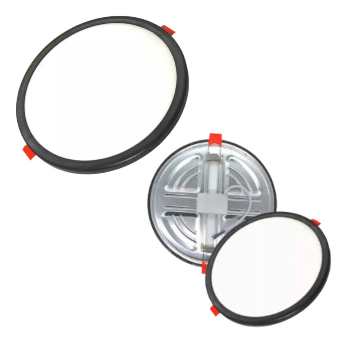Lampara Luminaria 18w Luz Blanca Ajustable 175mm Base Negra Estructura Negro