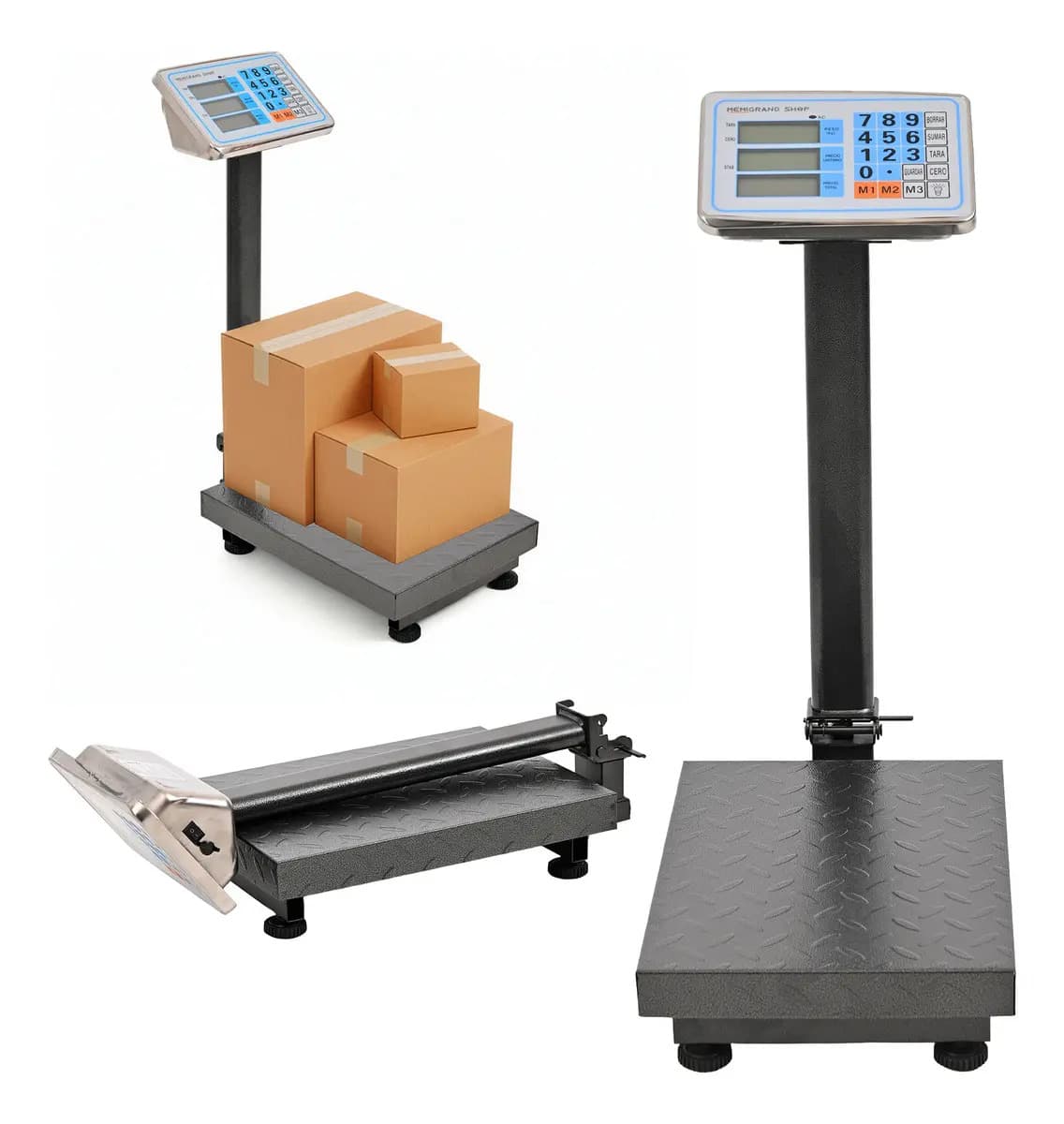 Báscula Industrial Digital con Mástil para Negocios de 150 kg
