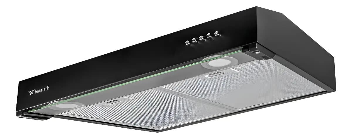 Campana Extractora Negra Cocina 60 Cm Gabinete Acero Inox Color Negro
