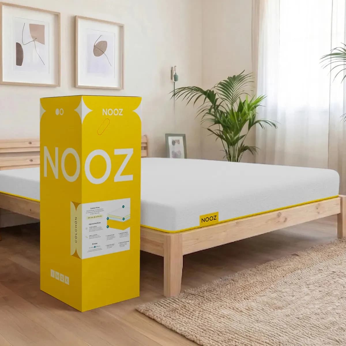 Colchón individual Nooz Essential 16 cm en caja espuma firme