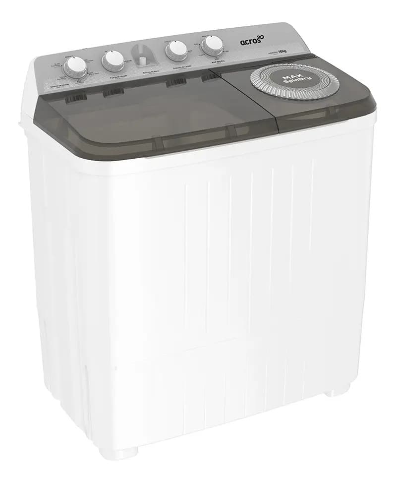Lavadora Dos Tinas Acros 16kg Blanco Blanco/gris