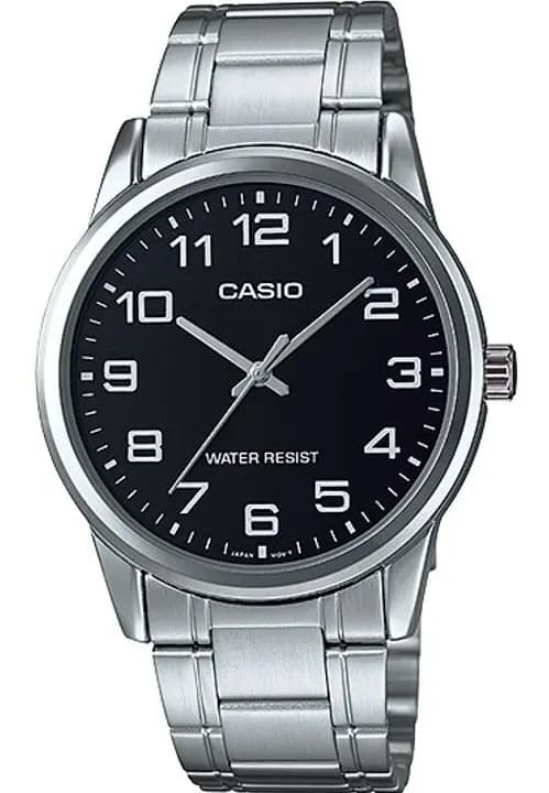 Reloj Casio Quartz Mtpv001 Hombre Acero Full Fondo Negro MTP-V001D-1B
