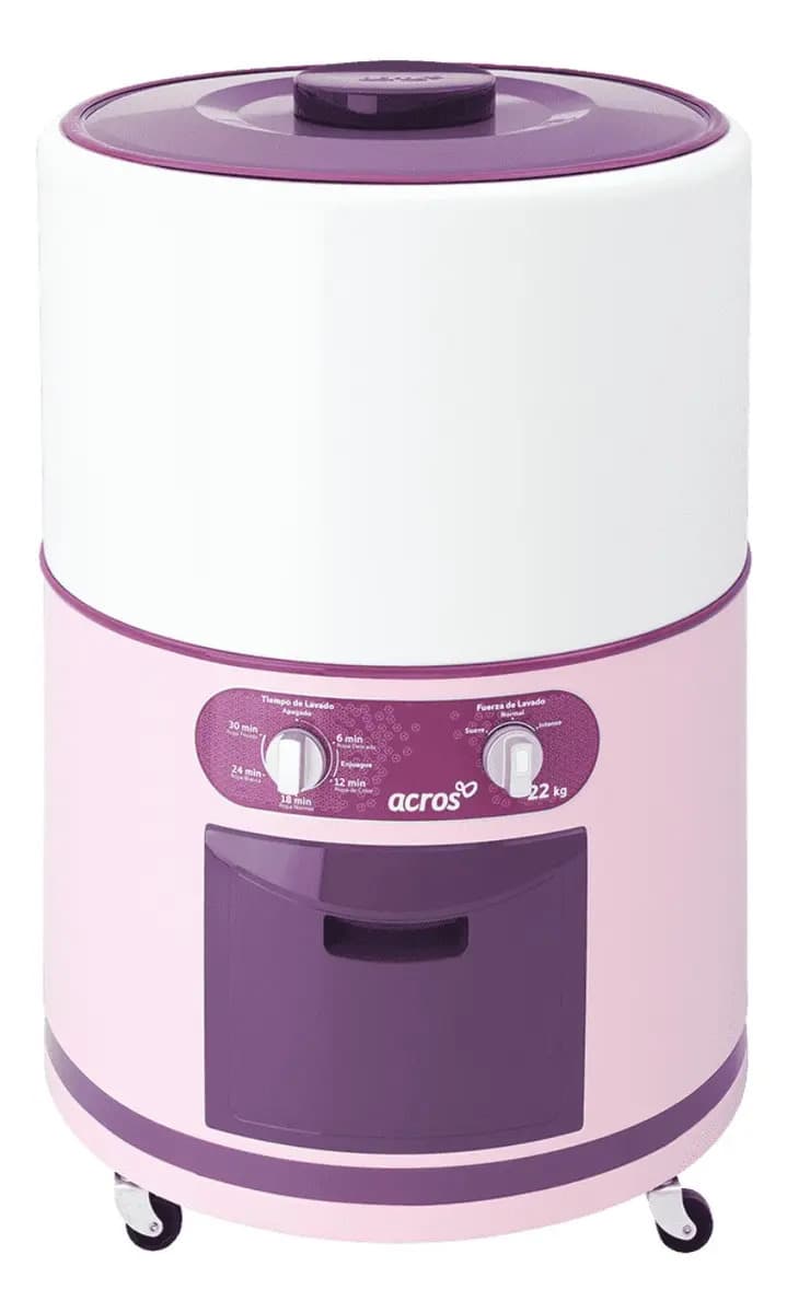 Lavadora semi-automática Acros hasta 22kg color rosa