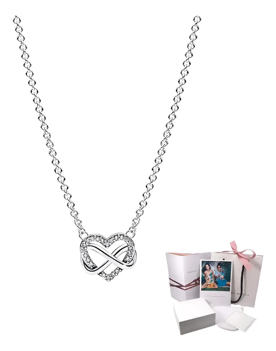 Collar Infinito Brillante Plata 925. Pandora + Kit Collar Pandora Moments Plata 925 Infinitobrillante Silver