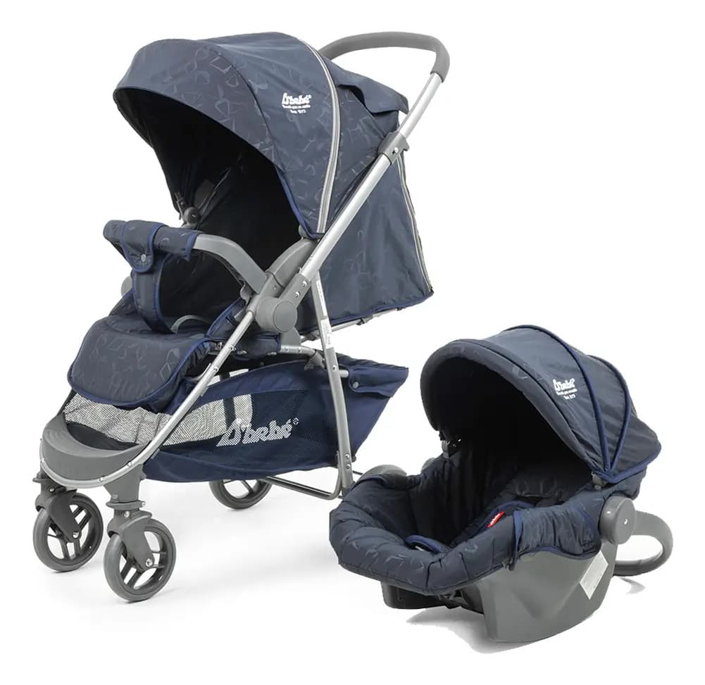 Carreola Para Bebé D'bebé Max Travel System Max Color Azul Chasis Gris