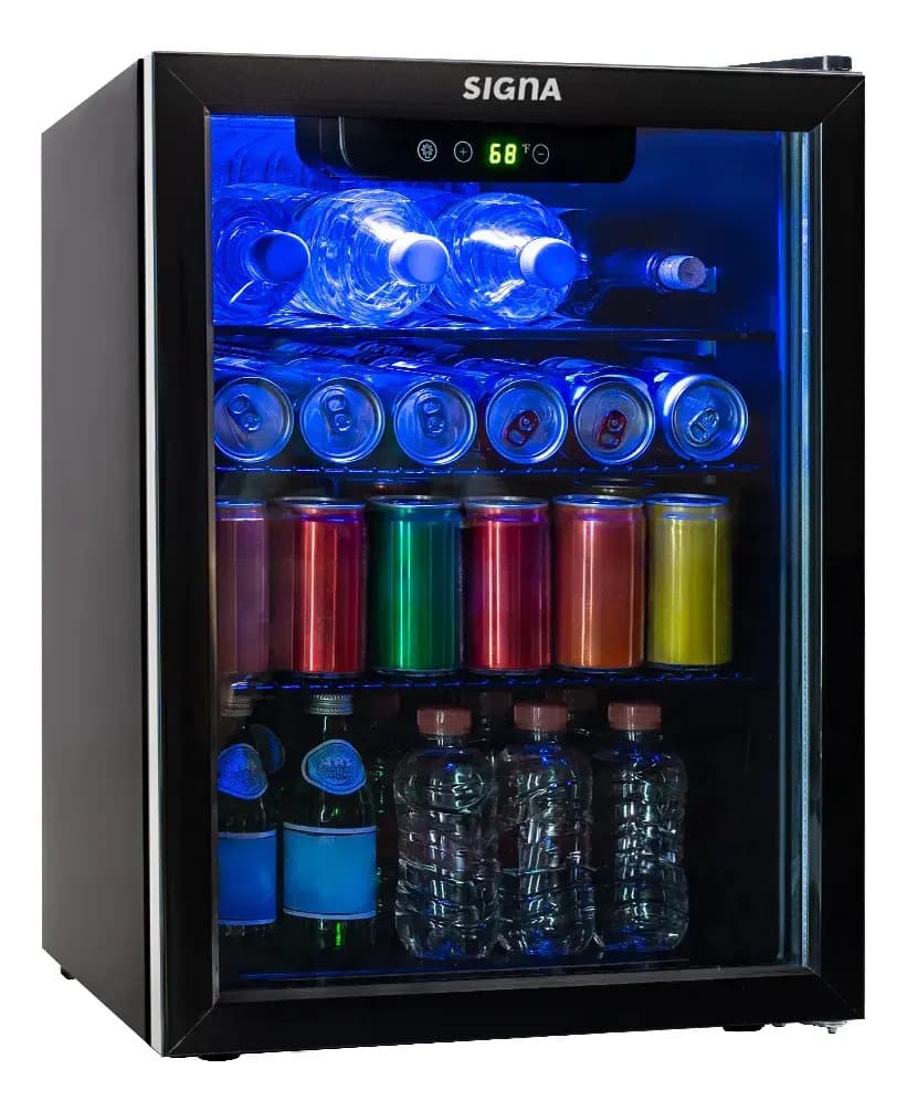 Frigobar Refrigerador Enfriador Bebidas Acero Inox 70l 2.5ft Negro