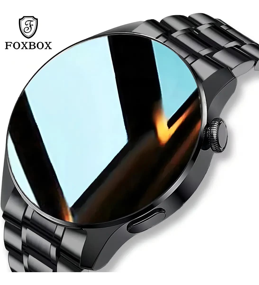 Reloj inteligente Hombre FOXBOX Smart Watch para hombre reloj inteligente bluetooth responde y hace llamadas Sport i29 BW0256 Android IOS 1.39" Color Negro