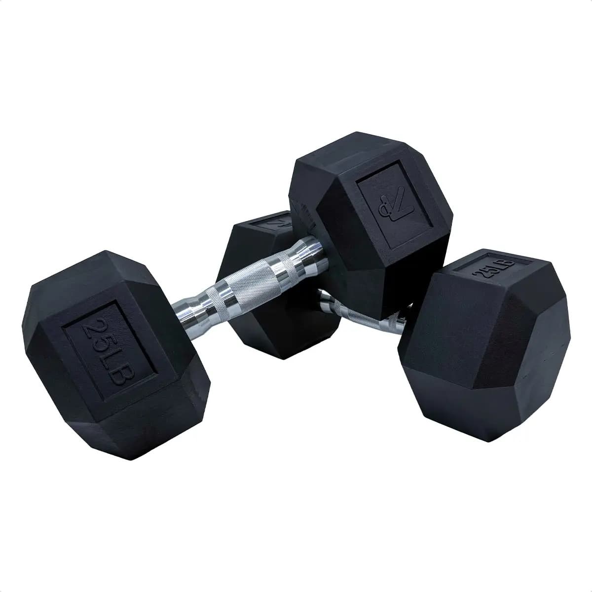 Kit De 2 Mancuernas Lincky Hexagonal Ejercicio Gym 25 Lb C/u Color Negro