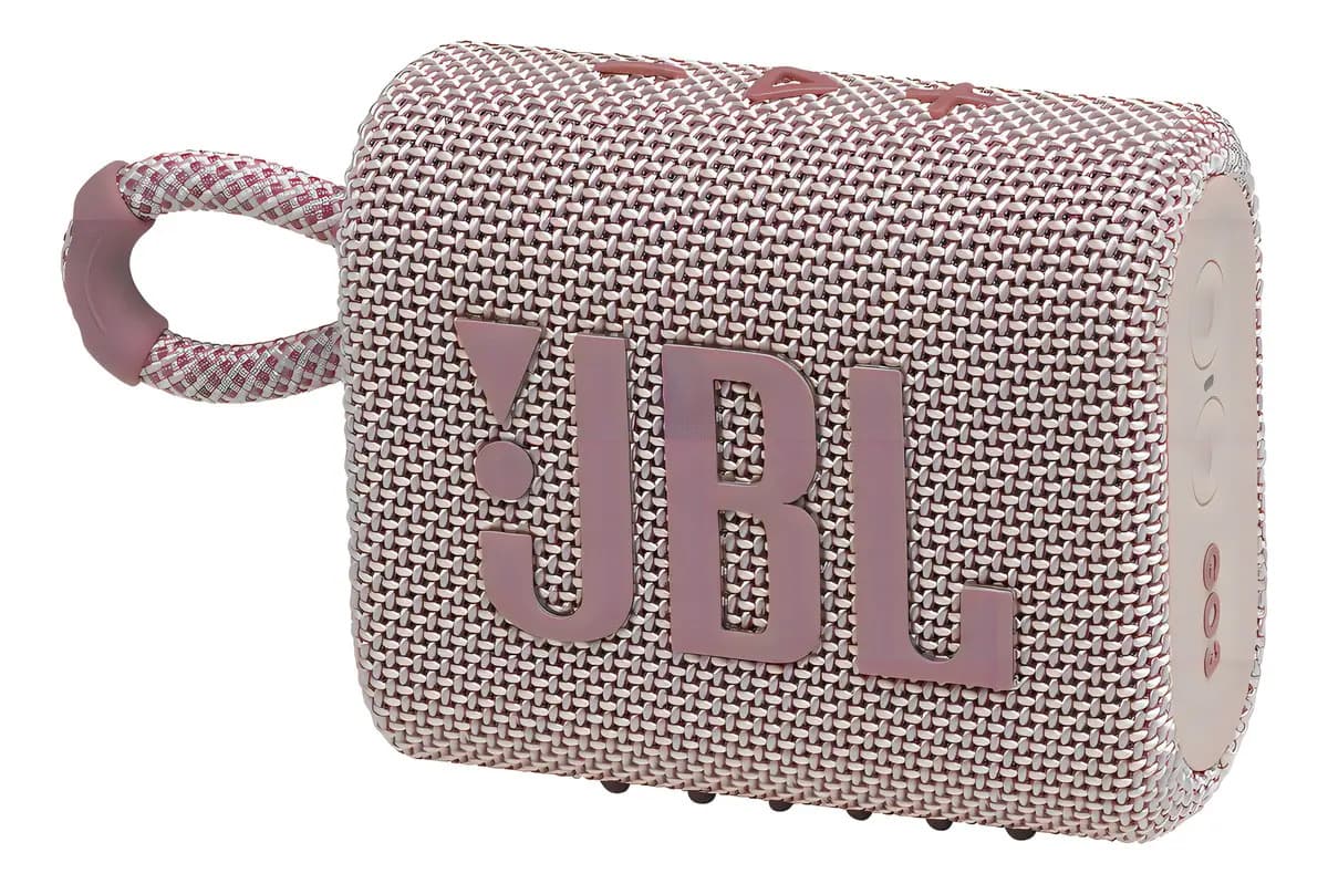 Bocina JBL Go 3 JBLGO3 portátil con bluetooth waterproof rosa