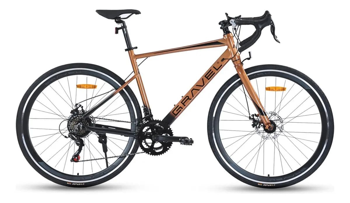 Bicicleta Gravel De Ruta Calle Asphalt R700c 14v Shimano Color Bordó Tamaño del cuadro M
