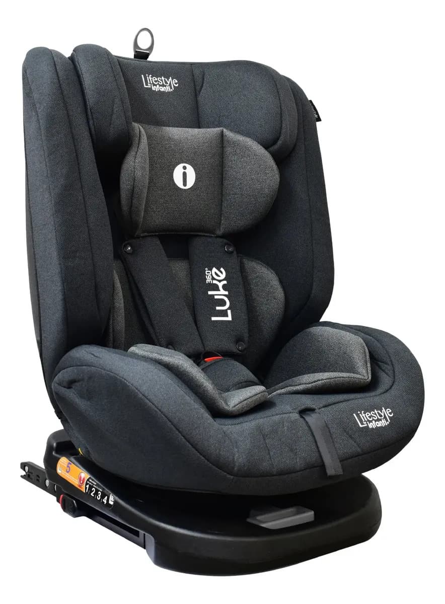Autoasiento Para Carro Con Giro 360° Seguridad Isofix Luke Gris Oxford