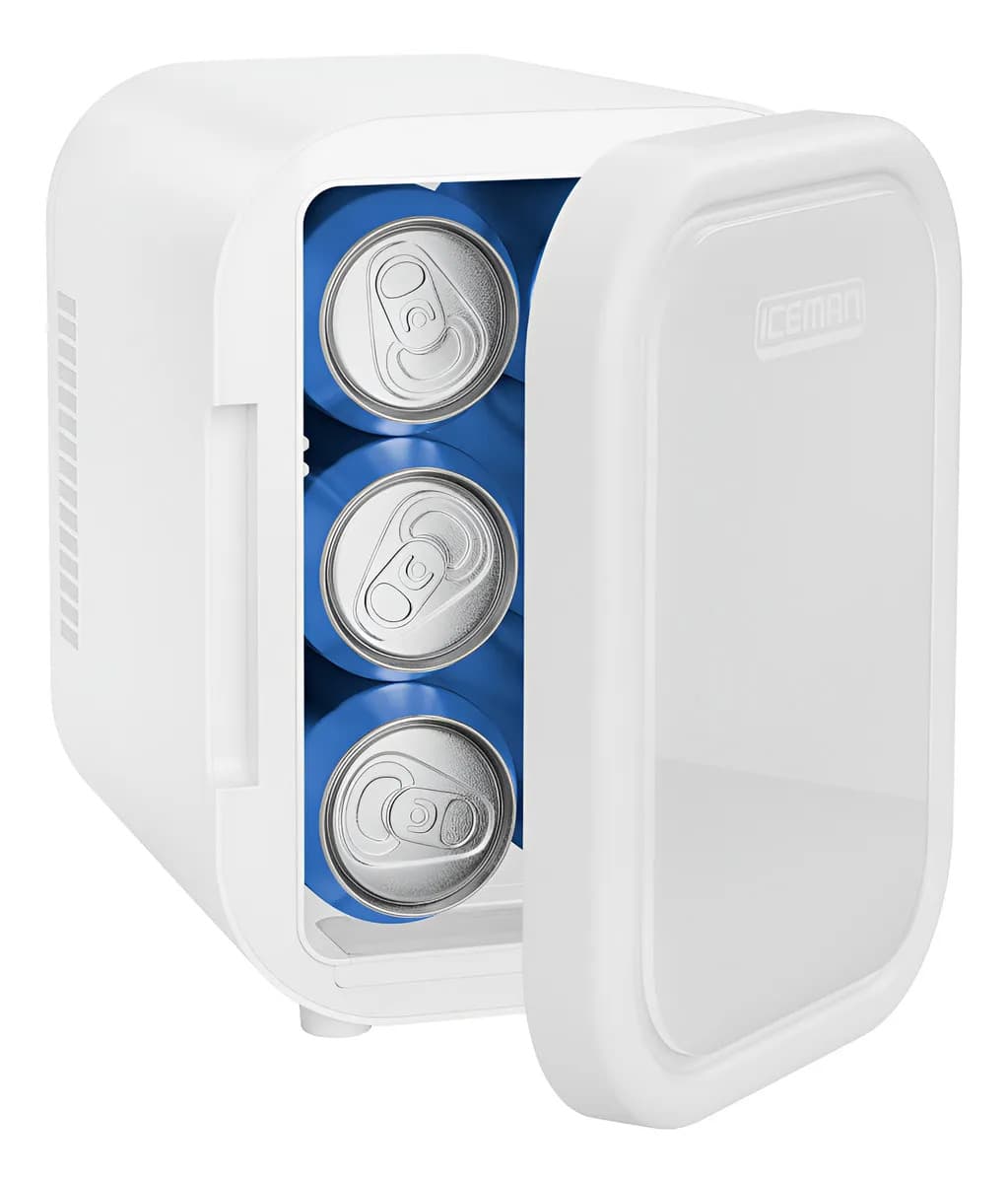 Mini Refrigerador Portátil Chefman de 4 L para Bebidas y Cosméticos, Blanco