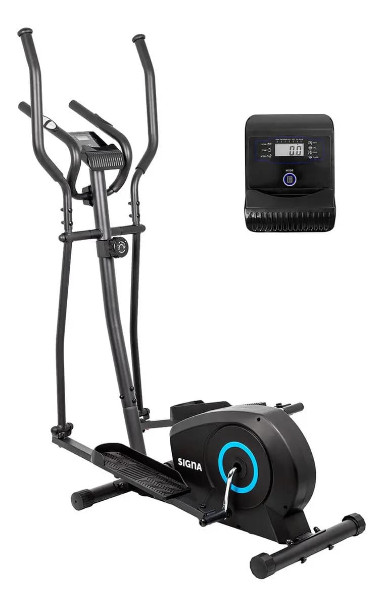 Caminadora Bicicleta Elíptica Fitness Cardio Resistencia Ajustable Ejercicio Cuerpo Completo SIGNA Color Negro