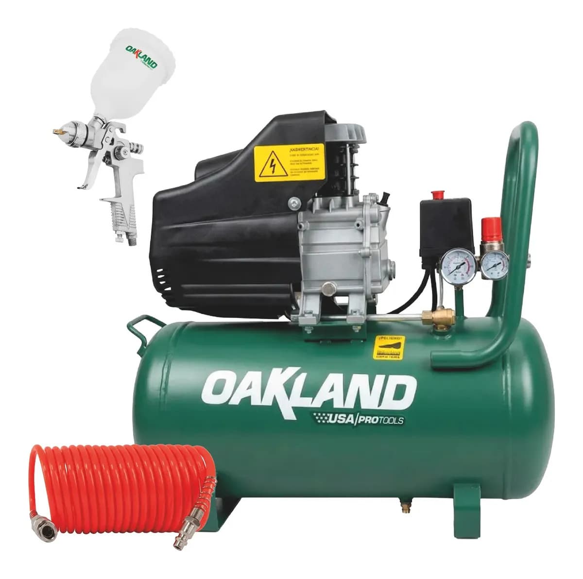 Compresor De Aire 50 Litros, 3.5 Hp Color Verde Fase Eléctrica Bifásica