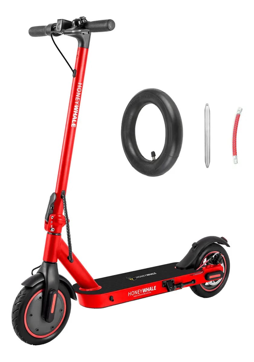 Scooter eléctrico plegable color rojo Honey Whale E9 Pro