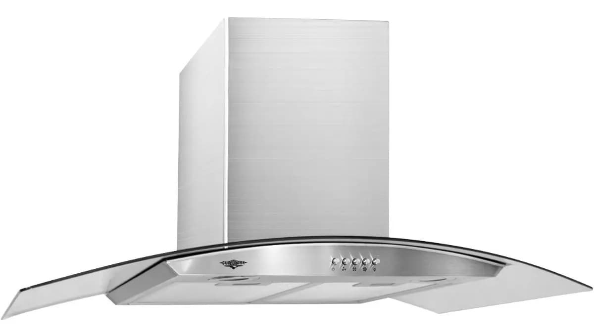 Campana Extractora 90 cm Empotrable Gutstark Acero Inoxidable Vidrio Templado 3 Velocidades 900 m3/h Luz LED Filtros Lavables Ducto Salida Cocina Purificador Humo Grasa Olores Hogar Cocina Integral