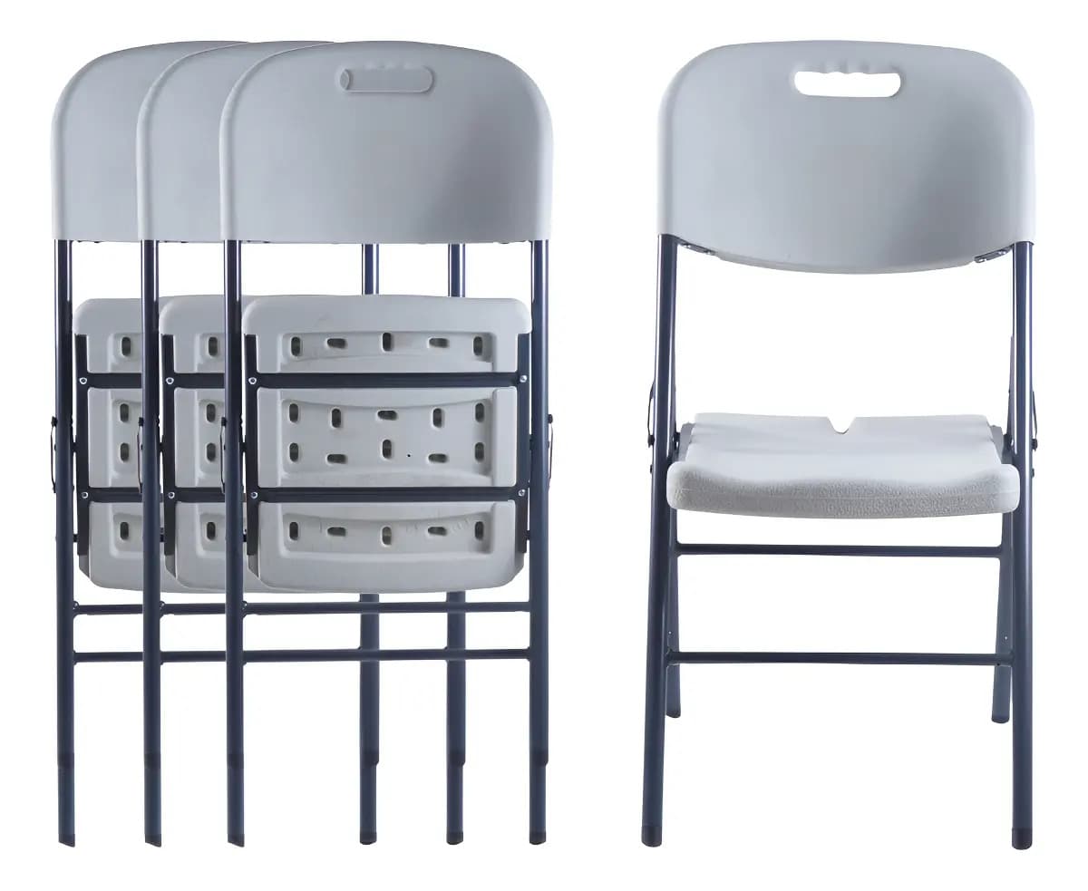 Set de 4 SIllas Plegables Blanca