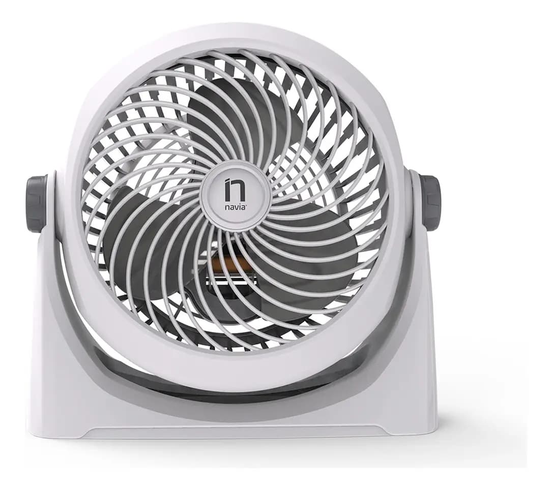 Ventilador Personal Navia de Escritorio, Gris, con 3 Velocidades y 10"