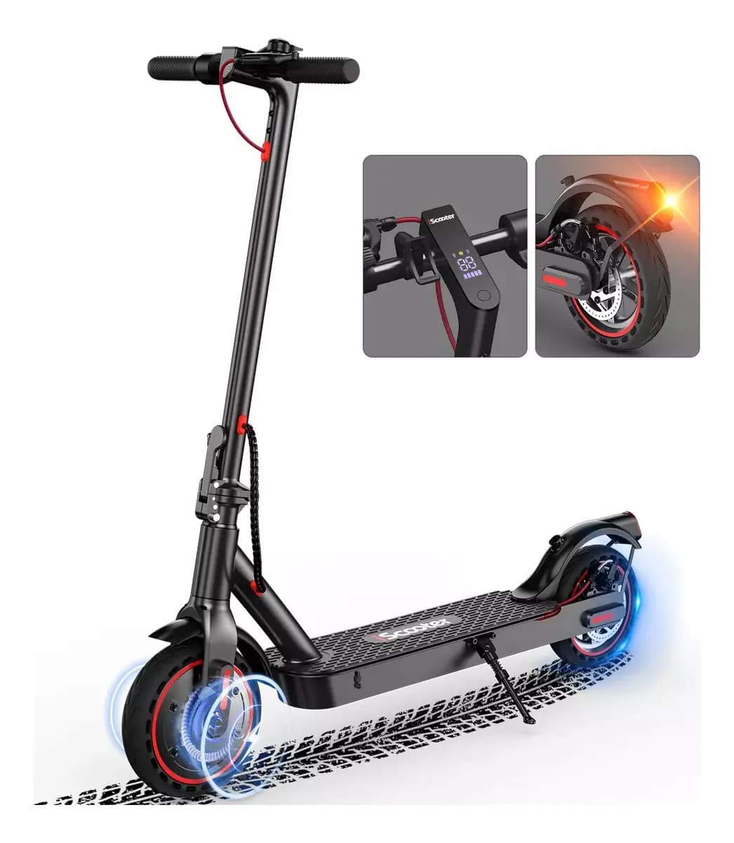 S409651126 Scooter Eléctrico Iscooter i9 Scooter Eléctrico Patín 500w 30km/h 7.5 Ah 36v Adultos Scooter Eléctrico Plegable Con App Iluminación Led Color Negro Con Pantalla Lcd Monopatin Electrico