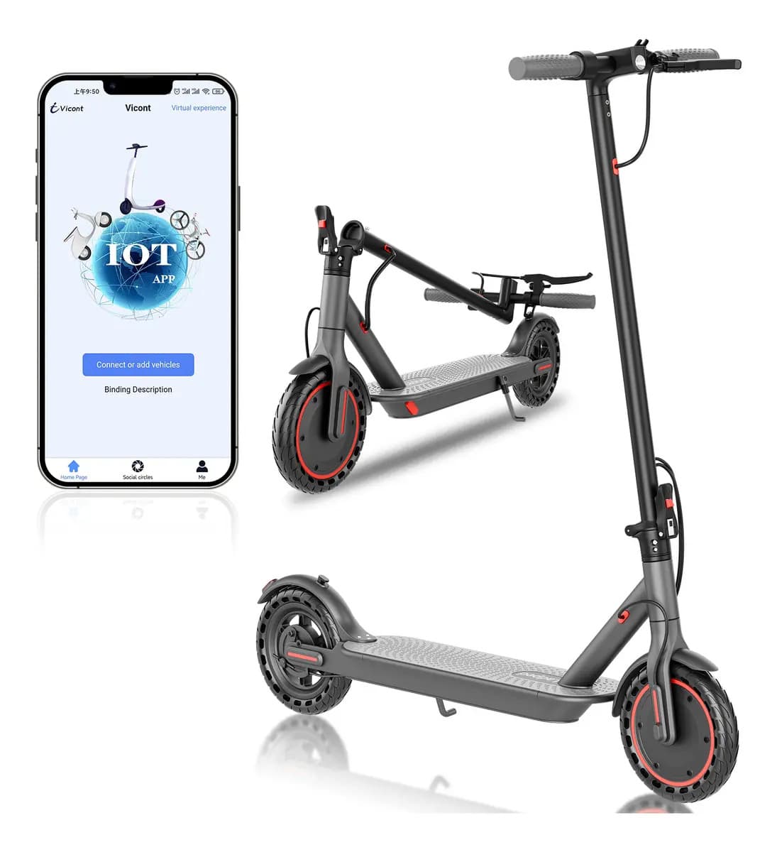 Scooter Eléctrico Plegable Ladped LP60 con App Bluetooth y 31 km/h