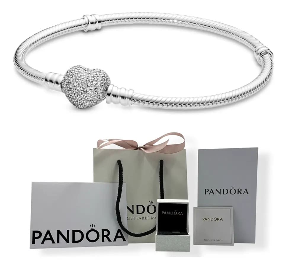 Pulsera Pandora Moments 590727cz Plata 17 Cm Mujer Color Plateado Diámetro 20 Cm