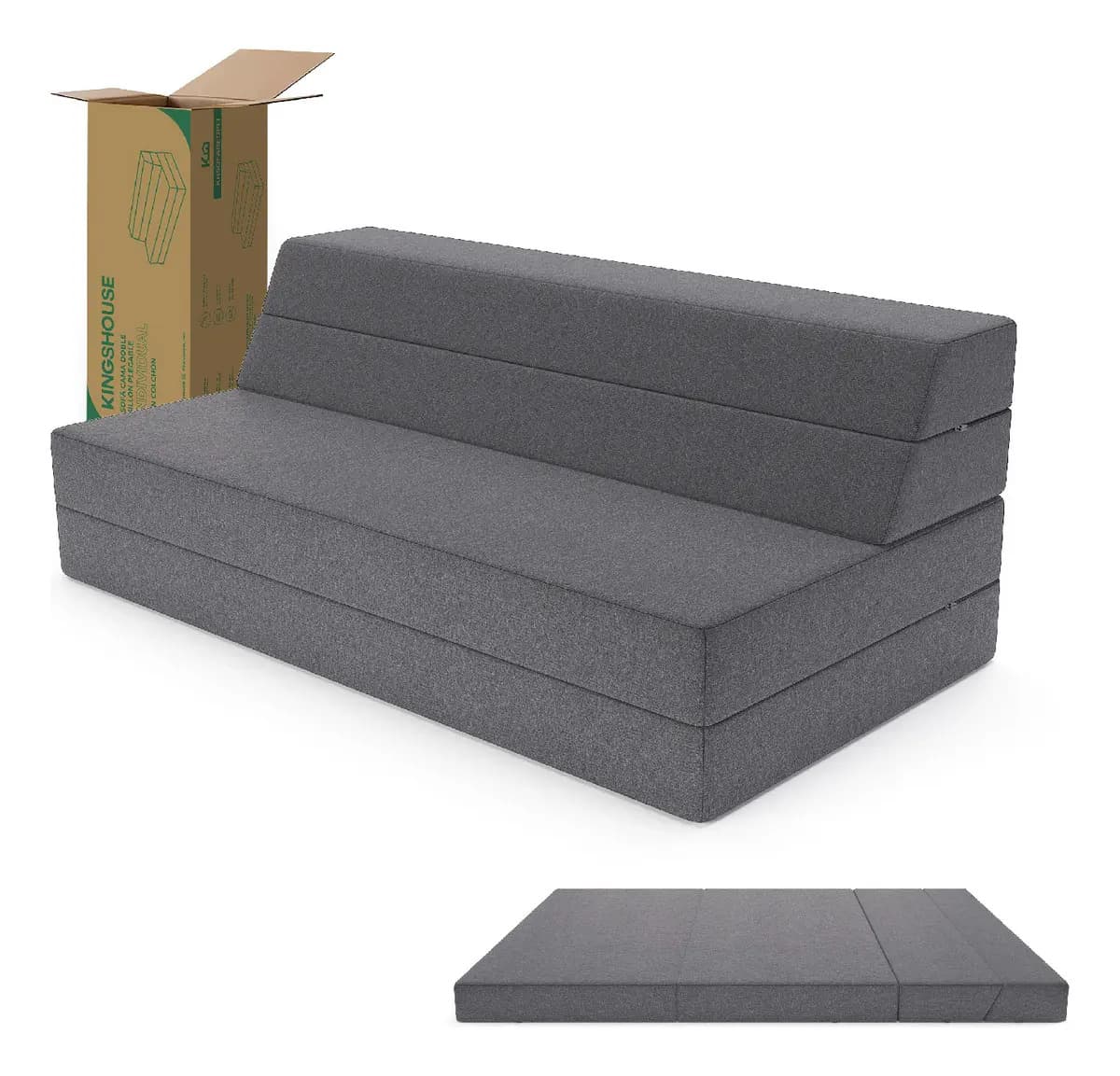 Sofa Cama Sillon Plegable Matrimonial 2 En 1 Colchon Sala Multifuncional Relleno De Espuma De Alta Densidad Funda Desmontable Soporte Ergonomico Y Suavidad Facil Lavado Descanso Hogar Habitacion
