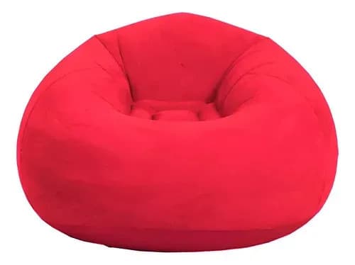Sillón Inflable Aterciopelado Y Cómodo Fourtunate-Bee Color rojo