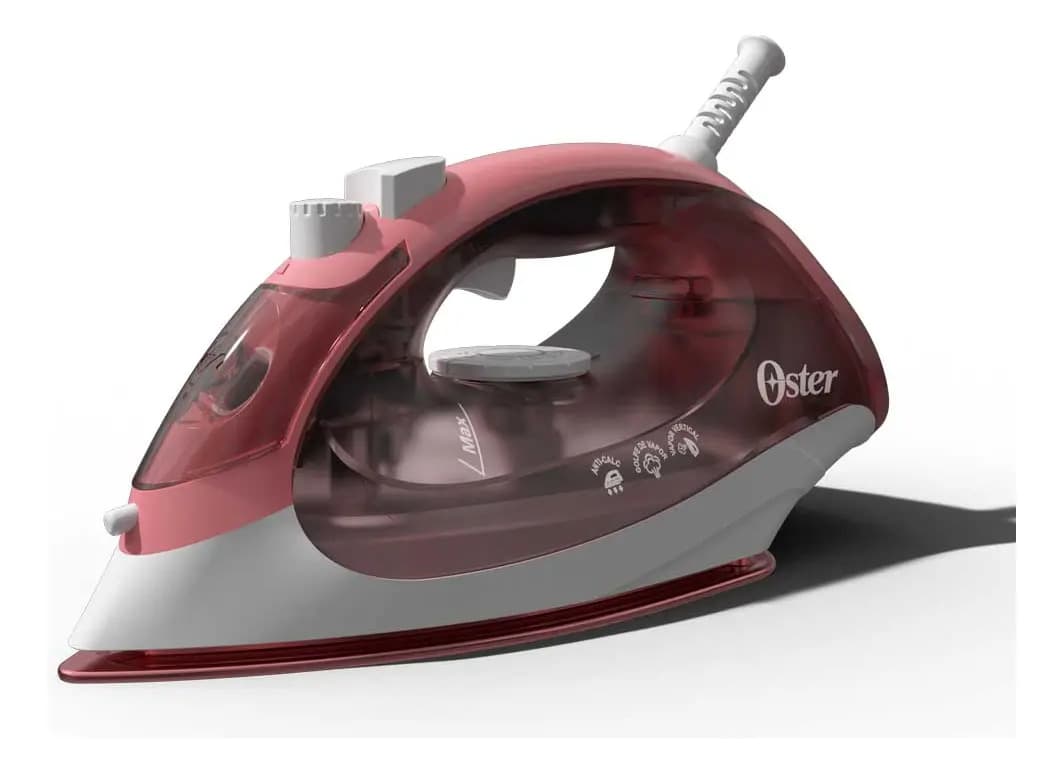 Oster Plancha de Vapor Serie 5000, Vapor Continuo, y Seleccionador de Tela, Compacta, Rosa Mate, GCSTBS5053