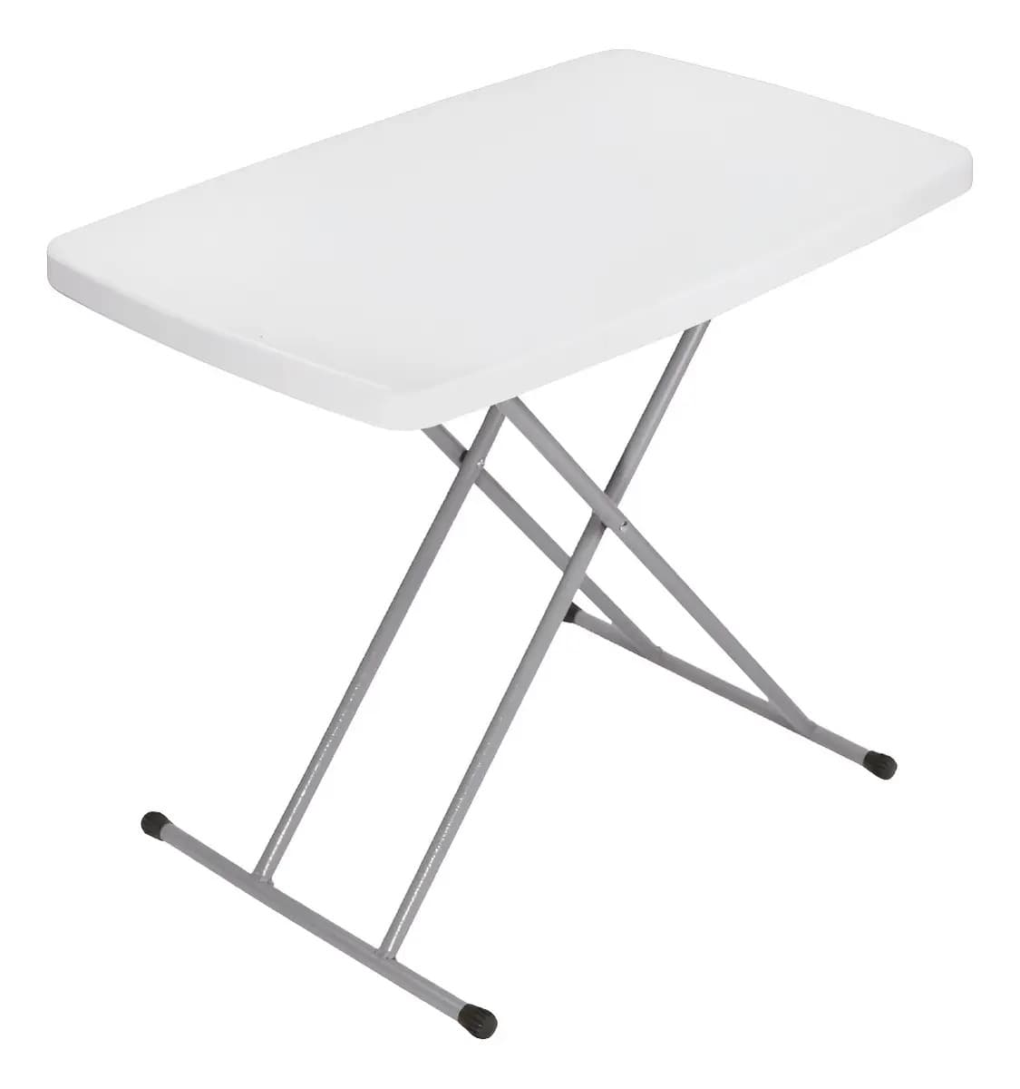Mesa plegable Cuory JH-S75 blanca 75x50 cm 3 alturas portátil de acero