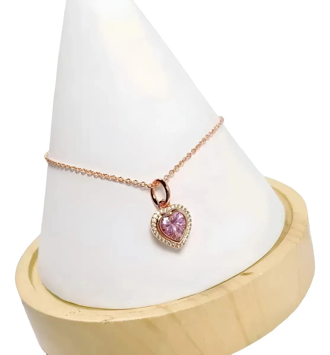 Collar Infinito Brillante Plata 925 Pandora Oro Rosa