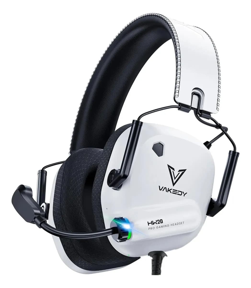Auriculares Para Juegos Con Cancelación De Ruido Hw20(blanco)