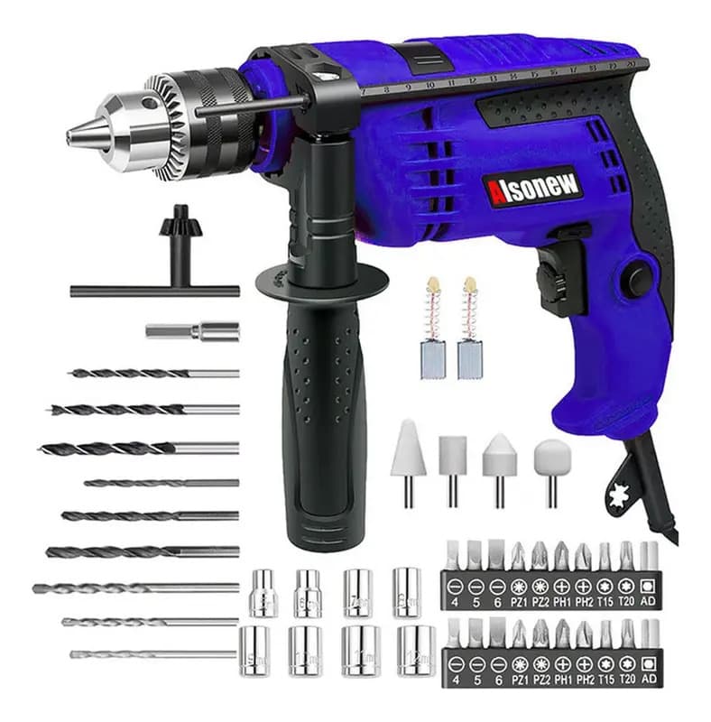 Taladro Rotomartillo 1/2'' 870w Herramientas Kit Con Brocas 60hz Alsonew