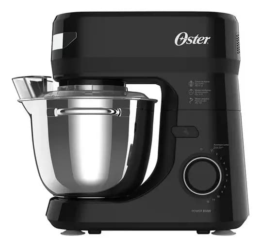 Batidora Planetaria Oster 12 Velocidades 4l Acero Inoxidable Color Negro