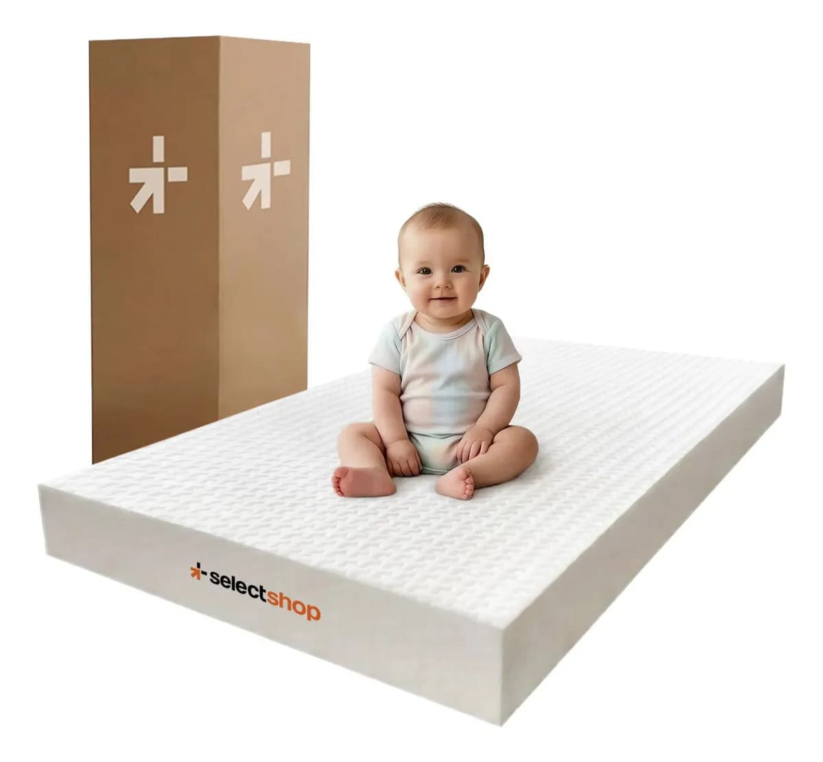 Colchon Memory Foam Infantil Cuna Corral Bebe Hipoalergénico 140x95x15cm