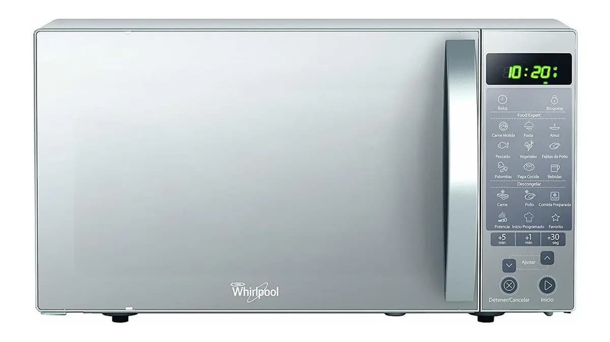 Horno De Microondas Whirlpool WM1211D 1.1p3 30lts Capacidad Electrico Silver De Mesa Estante Plato