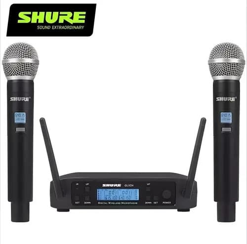 Micrófono Dual Inalámbrico Profesional Shure Glxd4 B58a Negro