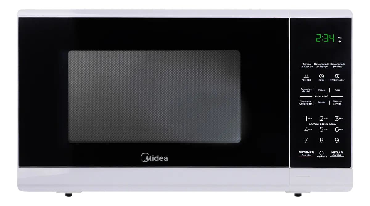 Horno De Microondas Midea Practia MMDF07S2BW 0.7Ft³ 20L 1050w Electrico De Mesa Estante Plato