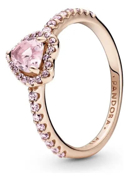 Anillo Pandora Corazón Relieve Rosa Incluye Kit De Talla 9
