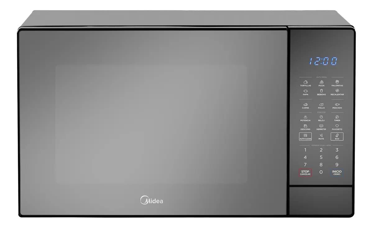 Horno Microondas Midea 1.4 P3(40l) Smarteco Negro Espejo