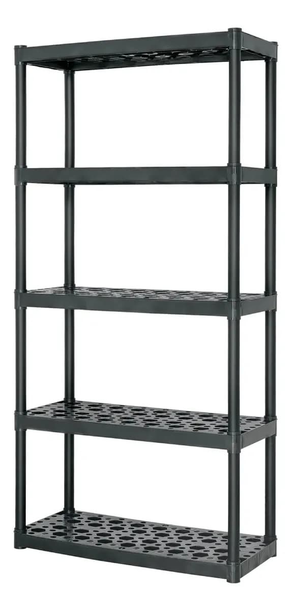Estante EST-5 repisas plástico carga 70kg negro Truper